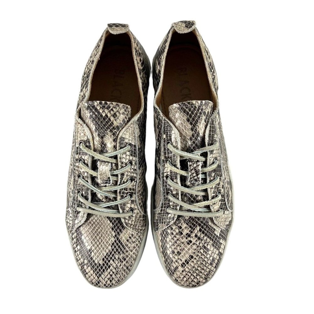 Blackstone White Python Snakeskin Low Casual Snea… - image 6